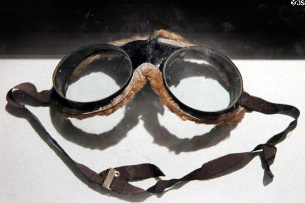 Goggles for Bud the dog used on first motor trip across the USA at National Museum of American History. Washington, DC.