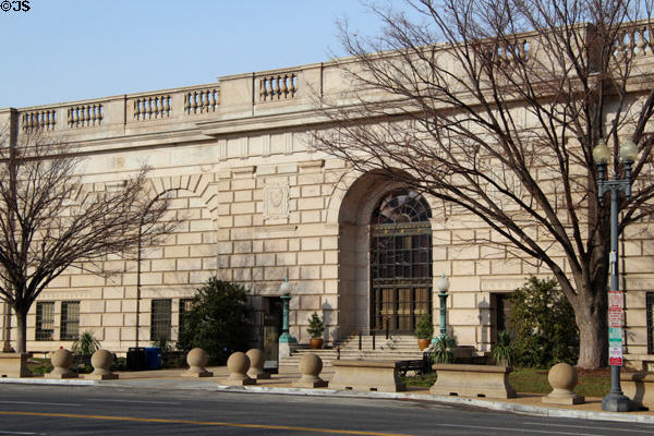 Smithsonian Freer Gallery of Art (1921) on National Mall. Washington, DC. Style: Renaissance Revival. Architect: Charles A. Platt. On National Register.