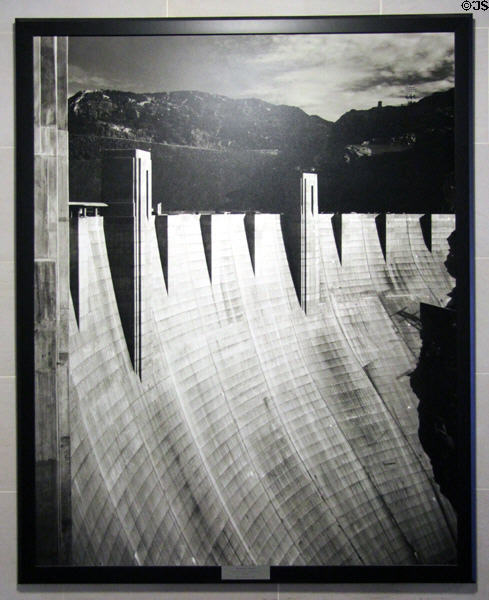Hoover Dam photo mural (1941-2) by Ansel Adams at Interior Department. Washington, DC.