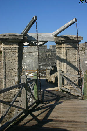 Drawbridge of Castillo de San Marcos. St Augustine, FL.