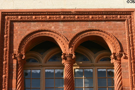 Window arches of Ponce de Leon Hotel. St Augustine, FL.
