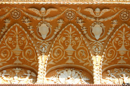 Molded ceiling of Ponce de Leon Hotel. St Augustine, FL.