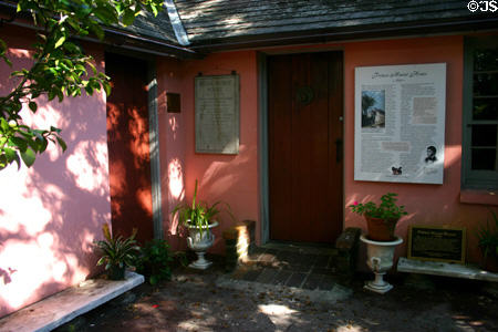 Prince Murat House (c1790) at Old St. Augustine Village. St Augustine, FL. Style: Spanish Colonial.