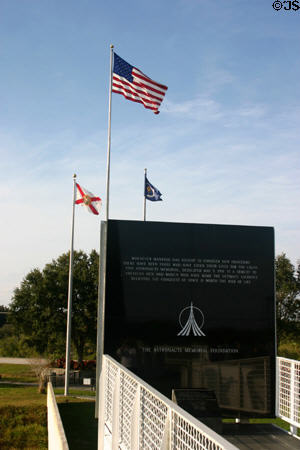 Flags of Astronaut Memorial at Kennedy Space Center. FL.