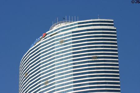 Upper story details of Bank of America Tower. Miami, FL.