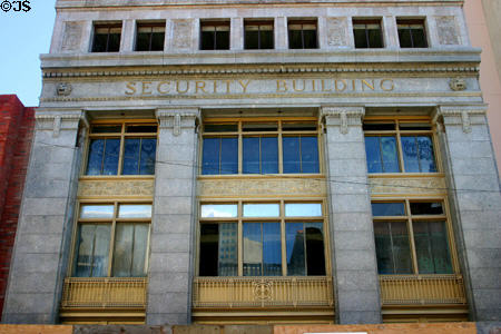 Security Building facade details. Miami, FL.