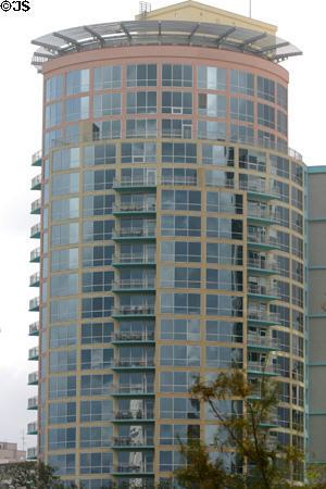 The Waverly round highrise on Lake Eola. Orlando, FL.