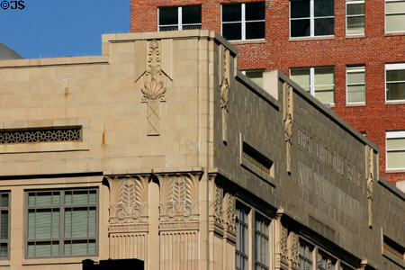 First National Bank (1929) now Chicone Building (190 South Orange Ave.). Orlando, FL. Style: Art Deco & Egyptian Revival. Architect: Howard M. Reynolds.