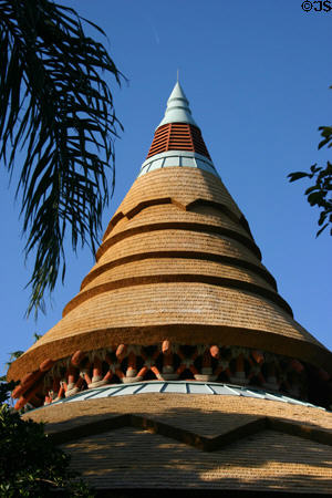 Roof of Jurassic Park Discovery Center at Universal's Islands of Adventure. Orlando, FL.