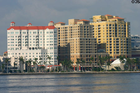 Condo apartments overlooking the Intercoastal Waterway. West Palm Beach, FL.