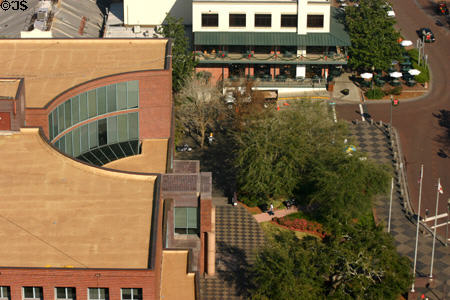 Tallahassee City Hall from above. Tallahassee, FL.