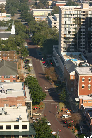 Adams Street semi-mall from above. Tallahassee, FL.
