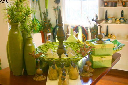Pottery & baskets in craft shop of Lemoyne Art Gallery. Tallahassee, FL.