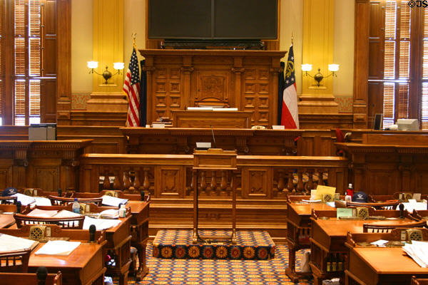 Senate rostrum of Georgia State House. Atlanta, GA.