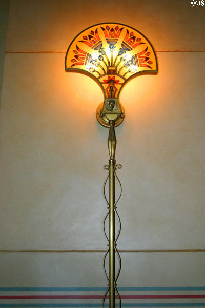 Egyptian-style fan-shaped light in ballroom of Fox Theatre. Atlanta, GA.