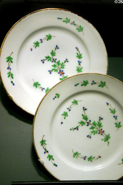 China plates captured with fleeing Confederate President Jefferson Davis at Atlanta Historical Museum. Atlanta, GA.