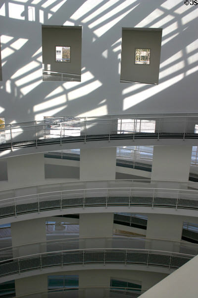 Pritzker prize-winning ramps in atrium of High Museum of Art. Atlanta, GA.