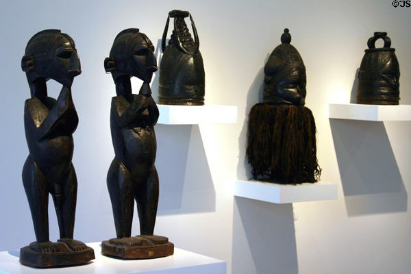 Guinea & Sierra Leone wooden sculptures & masks (19th & early 20thC) in African art collection at High Museum of Art. Atlanta, GA.