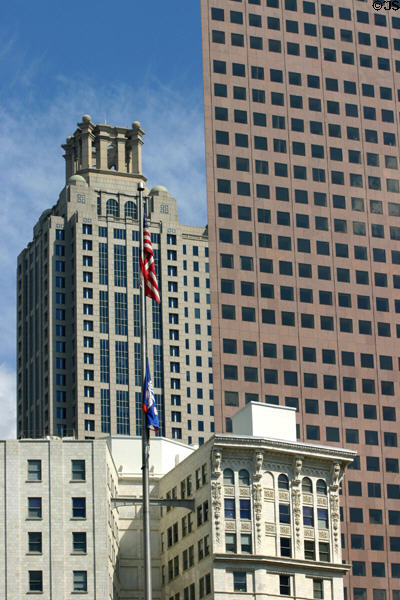 191 Peachtree & Georgia Pacific Towers above Candler Building. Atlanta, GA.