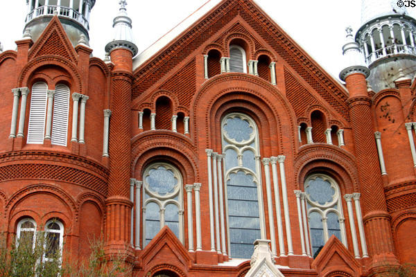 Sacred Heart Cultural Center noted for its elaborate brick patterns. Augusta, GA.