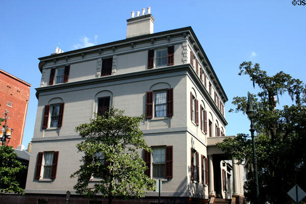 James Moore Wayne house (1819-21) (10 E. Oglethorpe Ave. near Wright Square) later Birthplace of Juliette Gordon Low. Savannah, GA. Style: Regency. Architect: William Jay. On National Register.