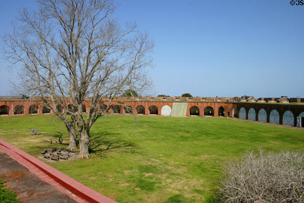 Interior of walls of Fort Pulaski Monument. GA.