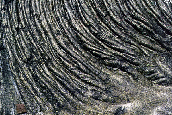Patterned lava in Volcanoes National Park. Big Island of Hawaii, HI.