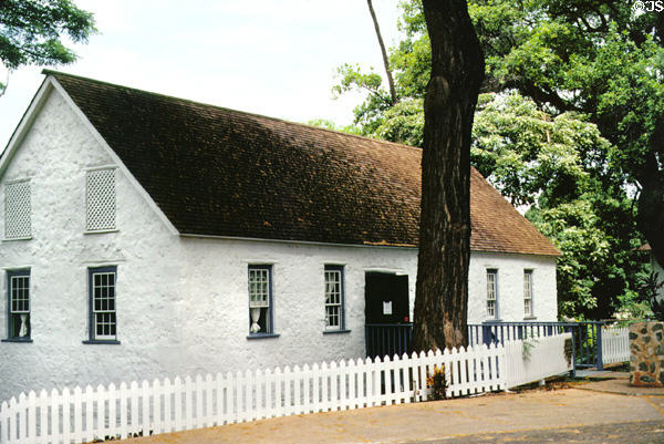 Hale Pa'i Printing Museum at old mission school above Lahaina. Maui, HI.