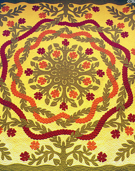 Hawaiian quilt at Dole Plantation. Oahu, HI.