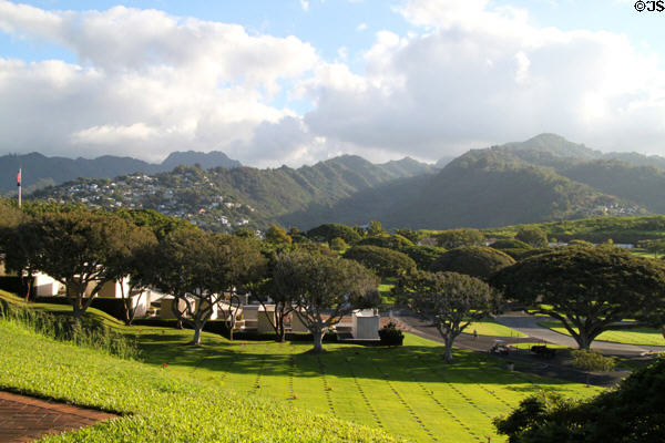 National Memorial Cemetery of the Pacific in Puowaina (Punchbowl) Crater. Honolulu, HI.