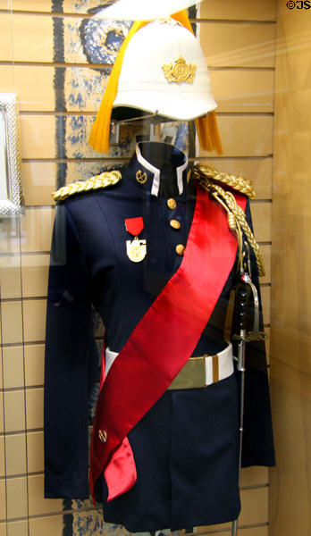 Uniform in King's Guard Museum at King's Village Shopping Center. Waikiki, HI.