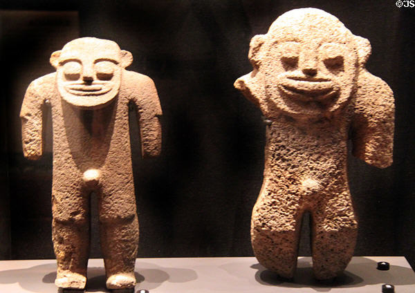 Basalt stone images from Necker Island (before 1894) at Bishop Museum. Honolulu, HI.
