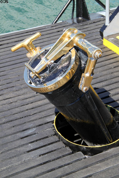 Hatch on deck of USS Bowfin Submarine. Honolulu, HI.