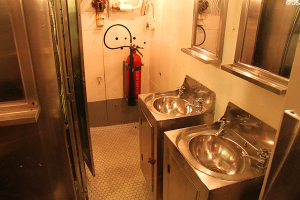 Crew washroom of USS Bowfin Submarine. Honolulu, HI.