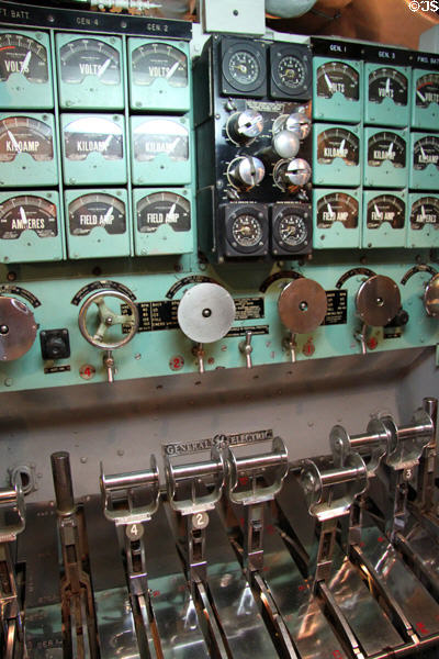 Electrical control panel of USS Bowfin Submarine. Honolulu, HI.