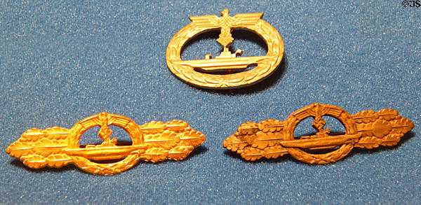 German U-boat long survival medals for more than 90 days on patrol at USS Bowfin Submarine Museum. Honolulu, HI.