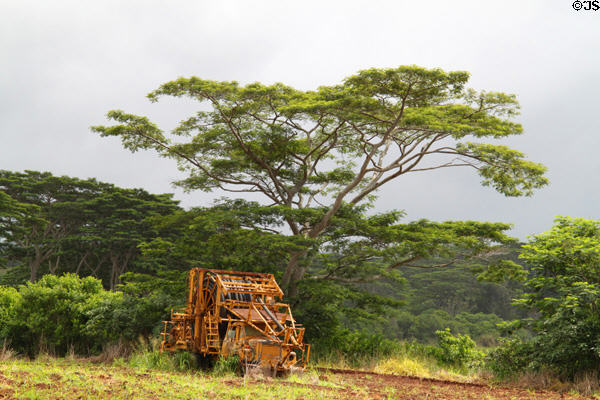 Equipment to lay irrigation pipe at Dole Plantation. HI.