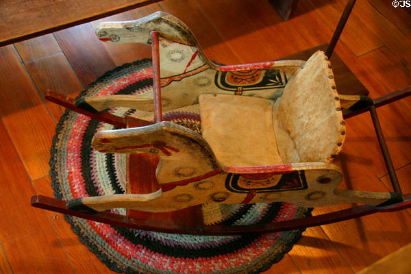 Antique child's horse rocking chair at Amana Heritage Museum. Amana, IA.