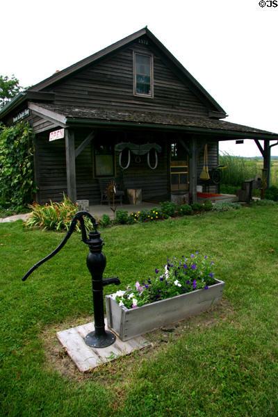 Wooden broom & basket shop. West Amana, IA.