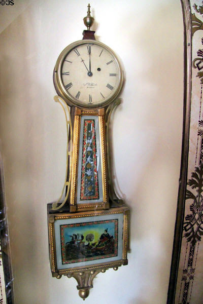 Banjo wall clock at Dodge House. Council Bluffs, IA.