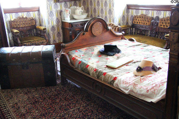 Top-floor bedroom at Dodge House. Council Bluffs, IA.