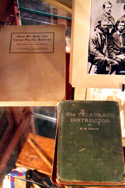 Union Pacific Railway history books by Major-General Grenville M. Dodge at Dodge House. Council Bluffs, IA.