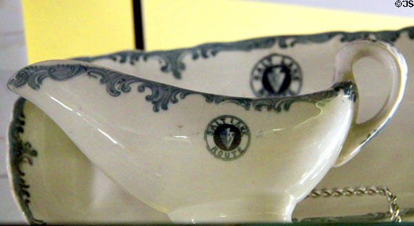 UP Salt Lake Route pattern Chine serving pieces at Union Pacific Railroad Museum. Council Bluffs, IA.