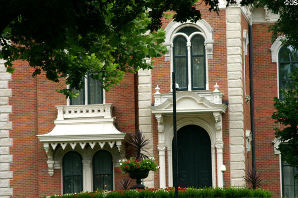 Entrance of Terrace Hill Iowa Governor's Residence. Des Moines, IA.