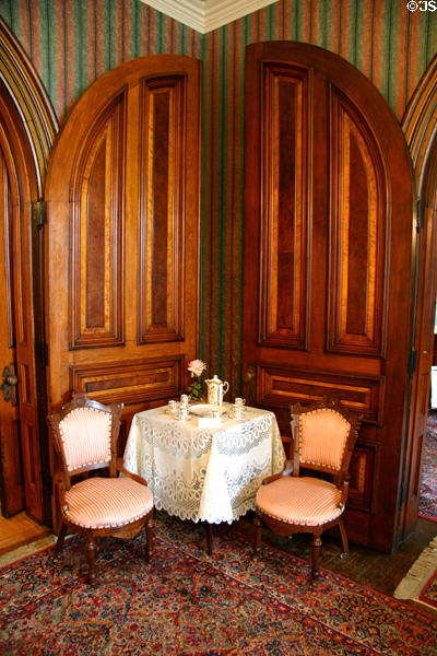 Corner table of Hoyt Sherman Mansion. Des Moines, IA.