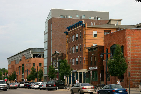Streetscape along Iowa Av. from Dubuque St. Iowa City, IA.