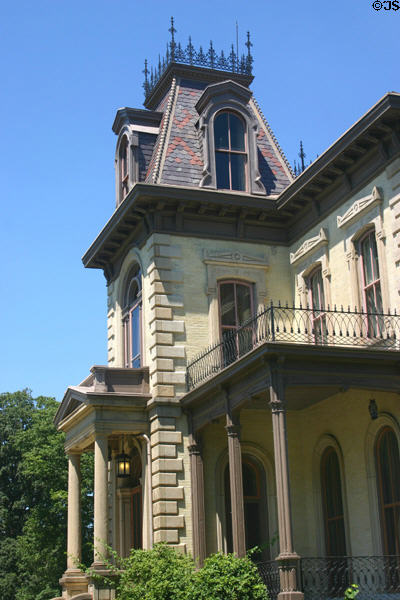 David Davis [aka Clover Lawn] Mansion (1872). Bloomington, IL. Style: Second Empire. Architect: Alfred H. Piquenard.