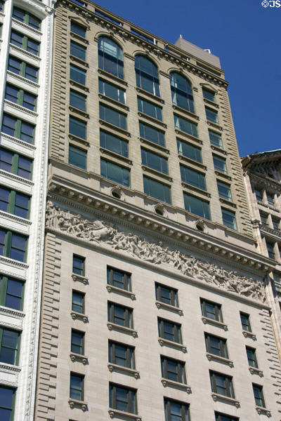 School of the Art Institute of Chicago with frieze showing Zeus presiding over athletic games by Leon Harmant. Chicago, IL.