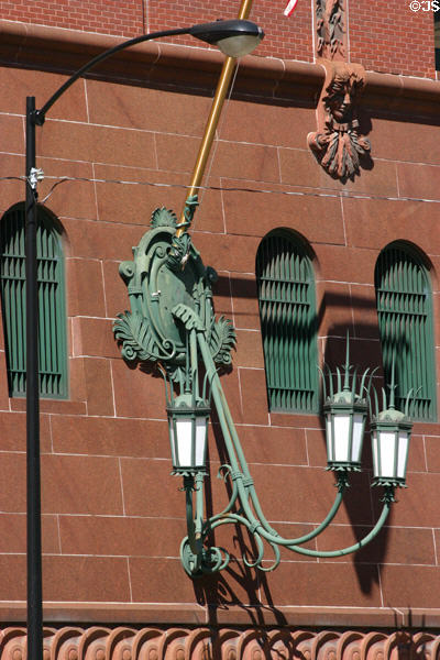 Lamps on Harold Washington Library Center. Chicago, IL.