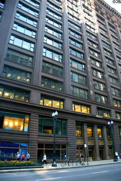 Marquette Building (1895) (17 floors) (140 South Dearborn Ave.). Chicago, IL. Architect: Holabird & Roche. On National Register.